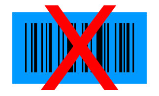 Barcode schwarz blau
