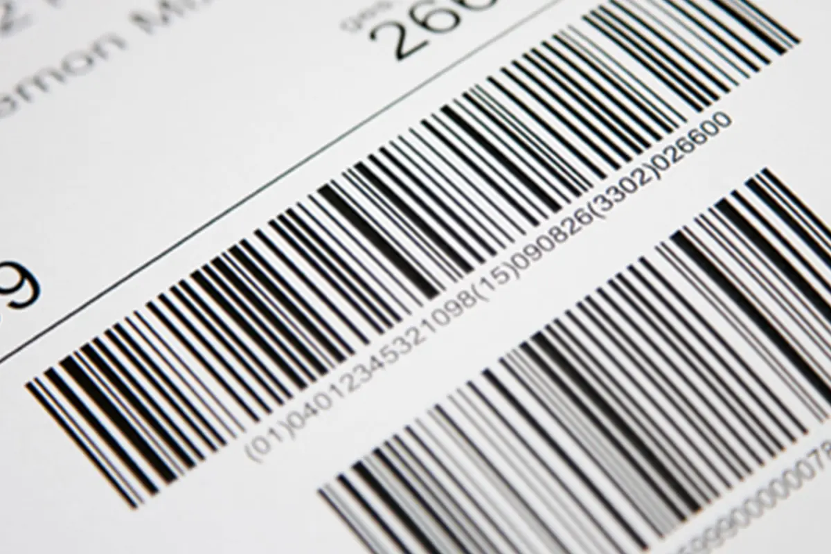 EAN 128 Barcode Etikett