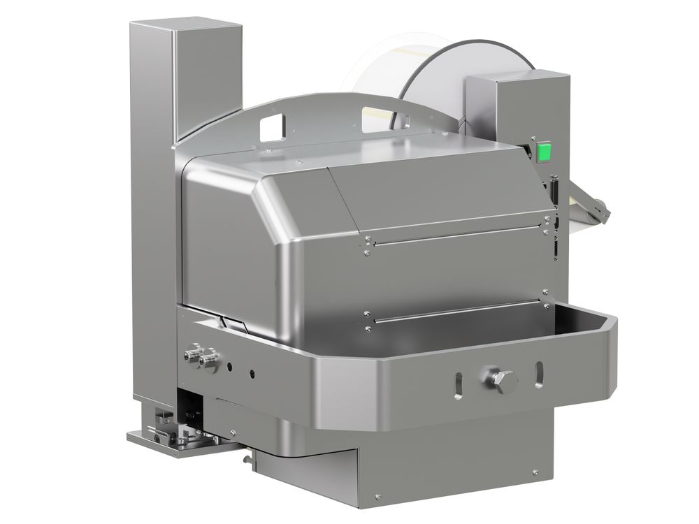 Etikettenprintdispenser Legi-Air 4050E met etiket achterzijde