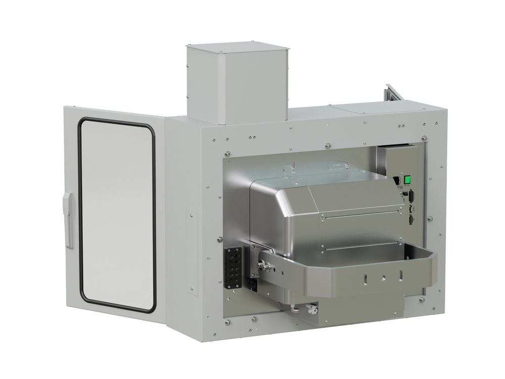 Etikettenprintdispenser Legi-Air 4050I etiket achterzijde