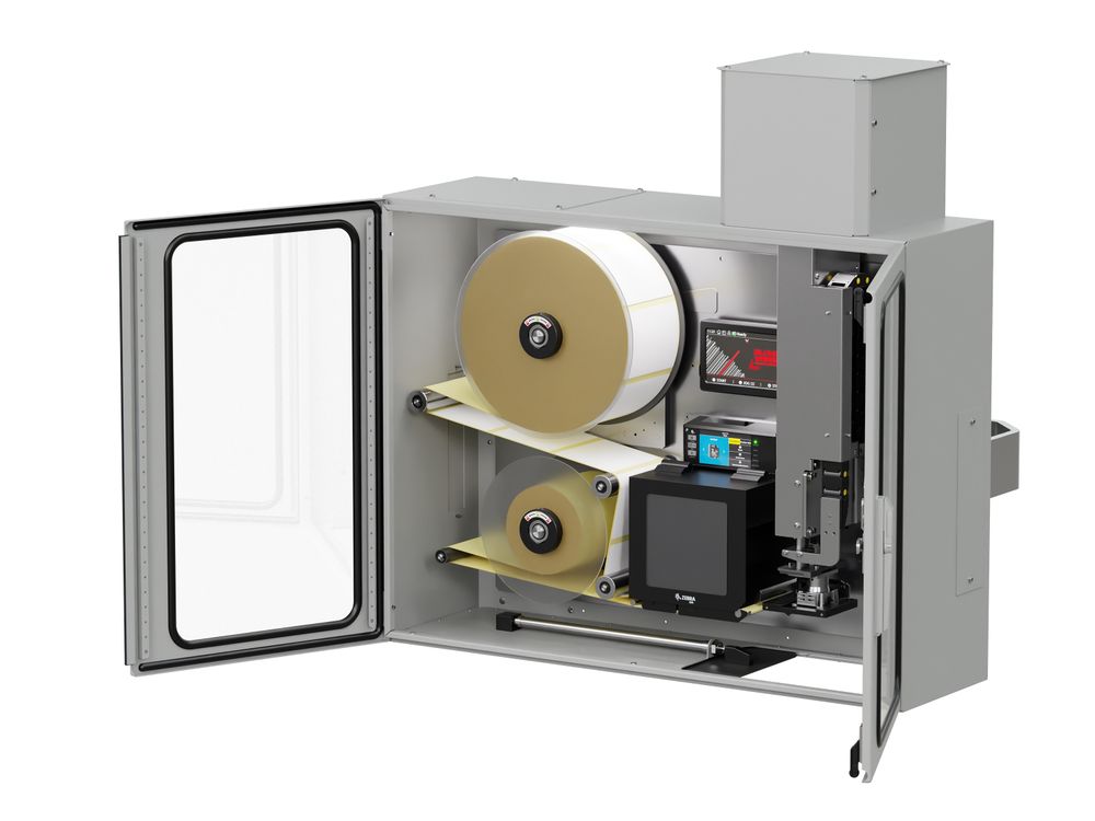 Etikettenprintdispenser Etiketdispenser Legi-Air 4050I rechts open