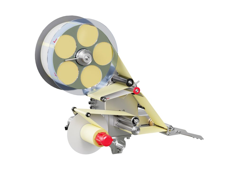 Etikettenapplicator Alpha Compact met etiketten links