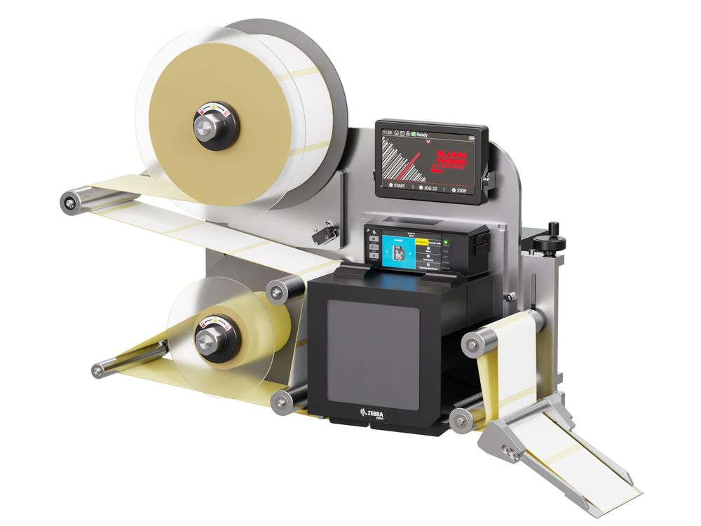 Etikettenprintdispenser Legi-E 4050WO met etiketten rechts