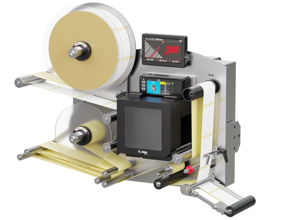 Etikettenprintdispenser Legi-E 4050AC met etiketten rechts