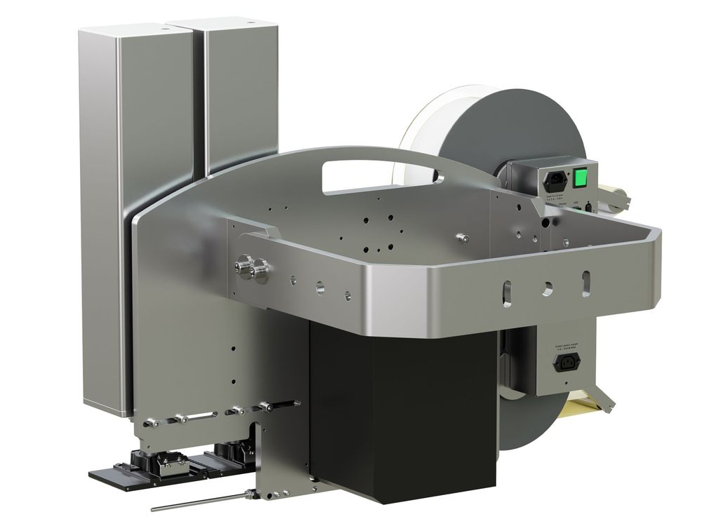 Etikettenprintdispenser Legi-Air 4050CWB met etiket achterzijde