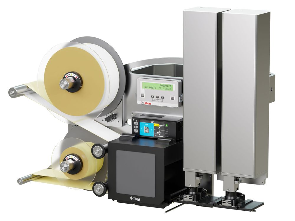 Etikettenprintdispenser Legi-Air 4050CWB met etiketten rechts