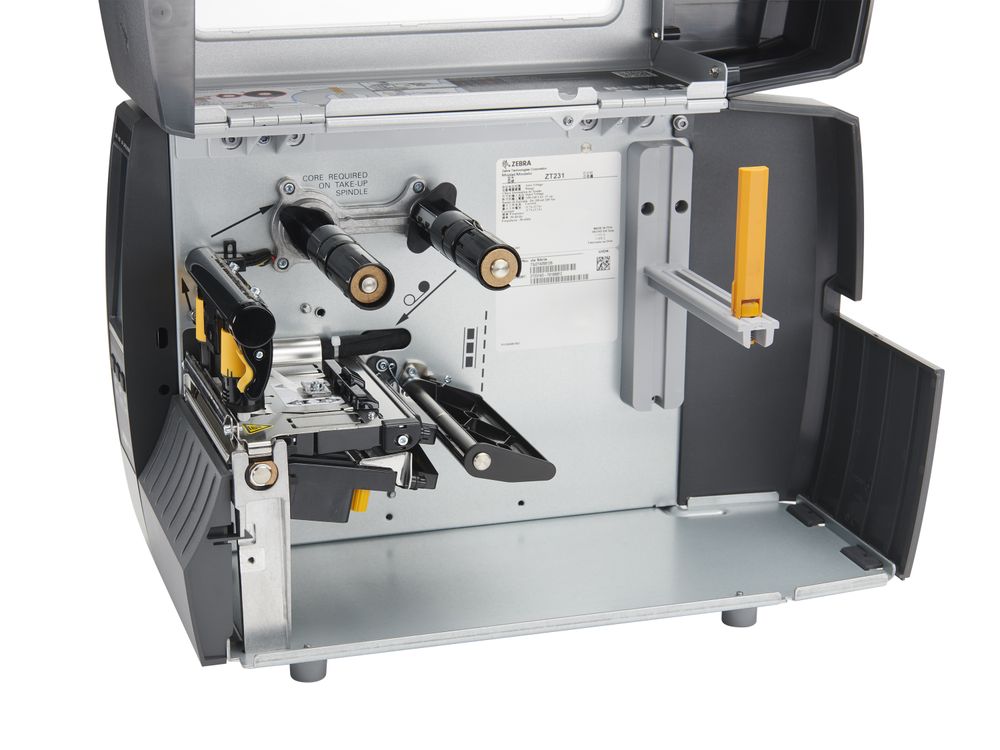 Zebra ZT231 etikettenprinter leeg openen