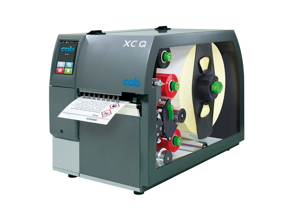 cab xc q6-3 etikettenprinter voorzijde links met afscheurrand