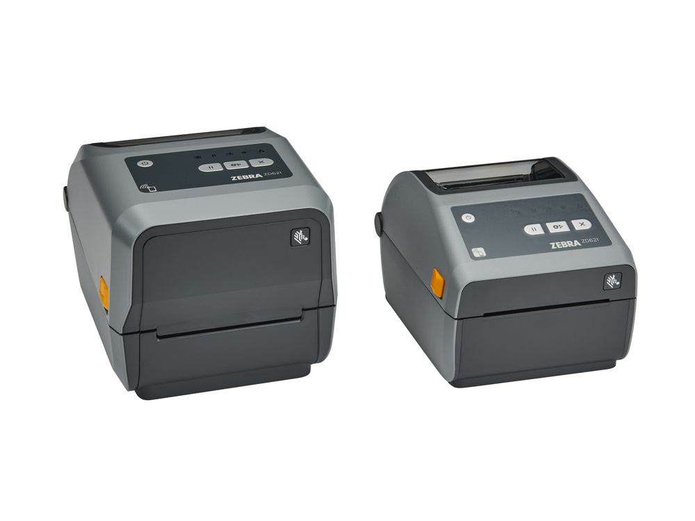 Zebra ZD621 desktop printer modellen met standaard display