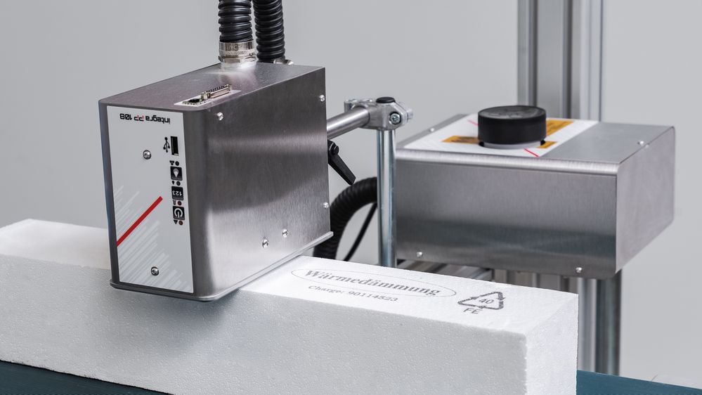 Industriële inkjetprinter Markoprint integra PP 108 print piepschuim 