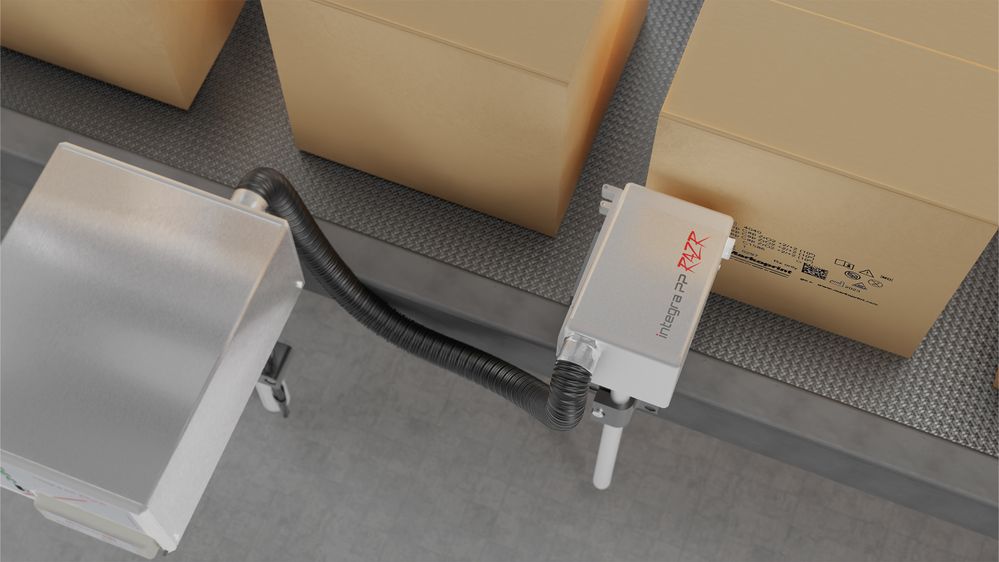 Industriële inkjetprinter Markoprint integra PP RAZR voor het etiketteren van dozen