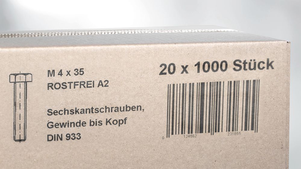 Karton bedrukt met inkjetprinter Markoprint X1JET MX