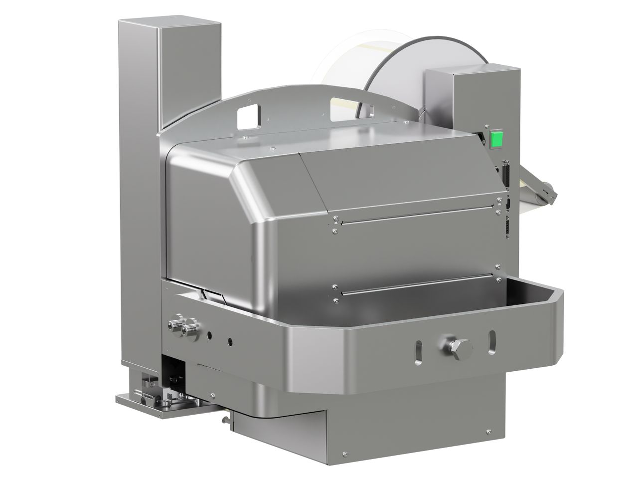 Etikettenprintdispenser Legi-Air 4050E met etiket achterzijde