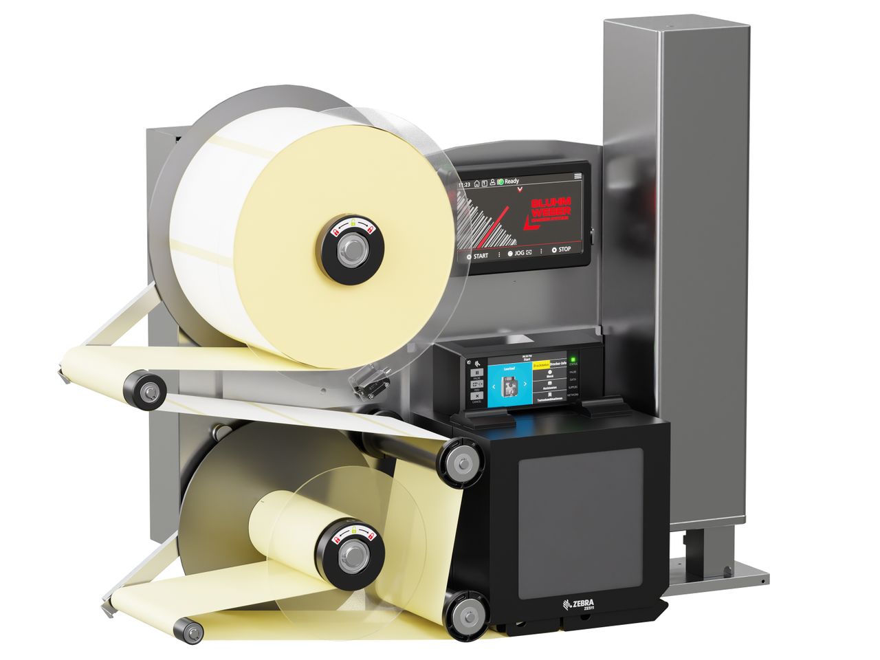 Etikettenprintdispenser Legi-Air 4050B met etiketten links