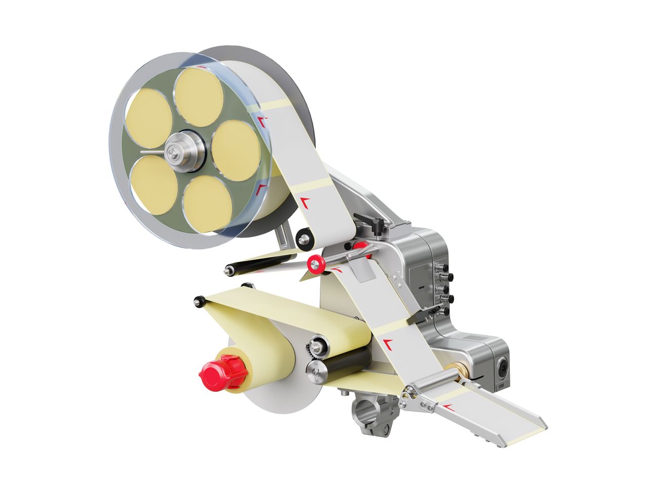 Etikettenapplicator Alpha Compact met etiketten rechts