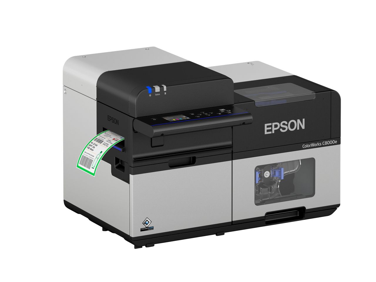 Kleurenetikettenprinter Epson ColorWorks C8000e met etiket links