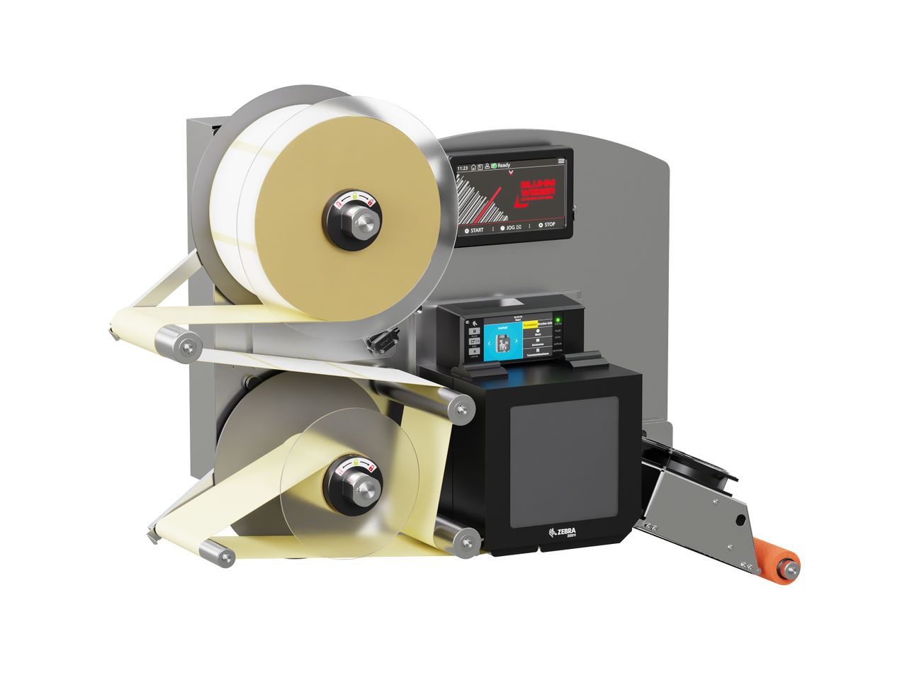 Etikettenprintdispenser Legi-E 4050B met etiketten links