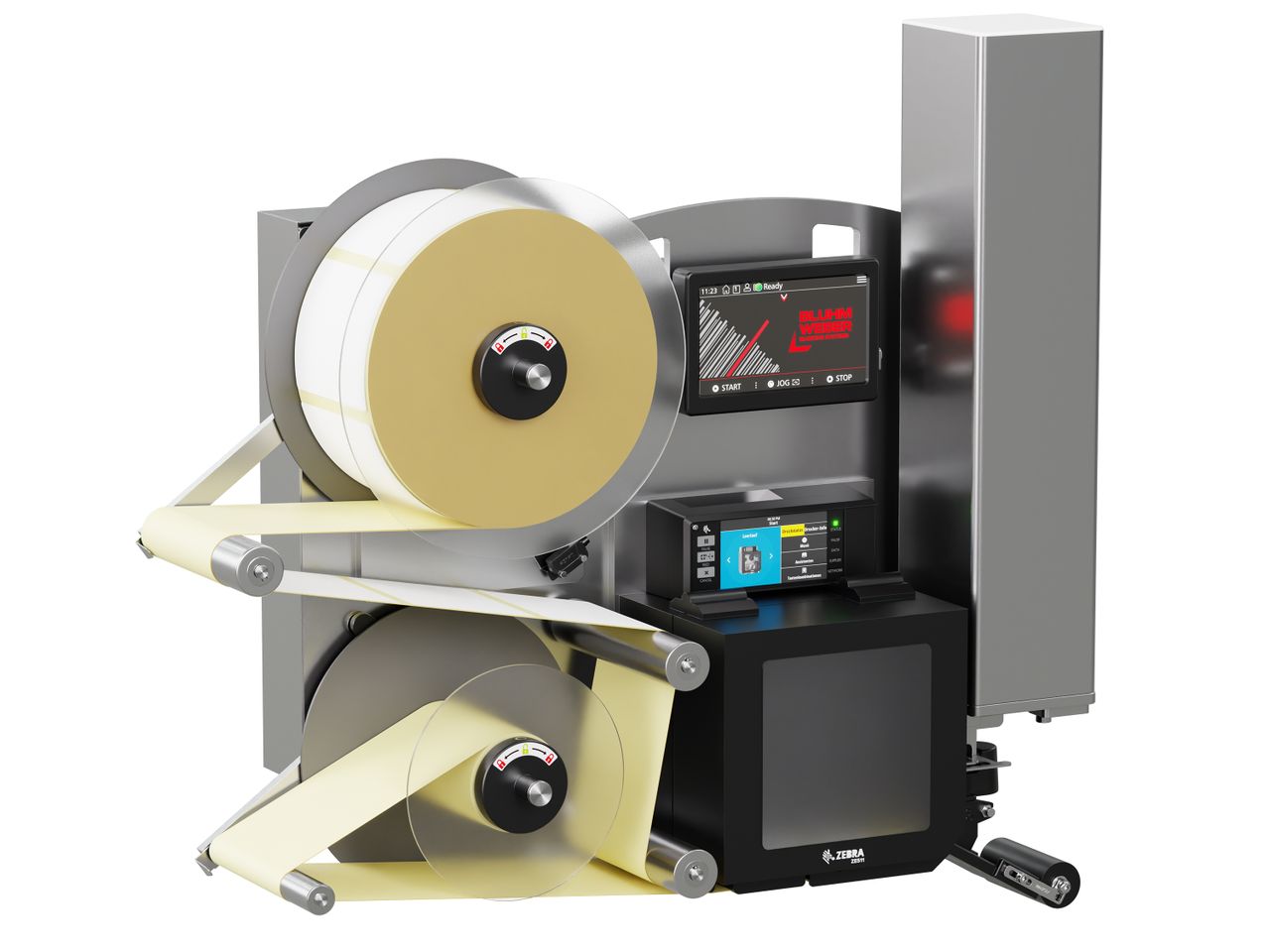 Etikettenprintdispenser Legi-E 4050E met etiketten links