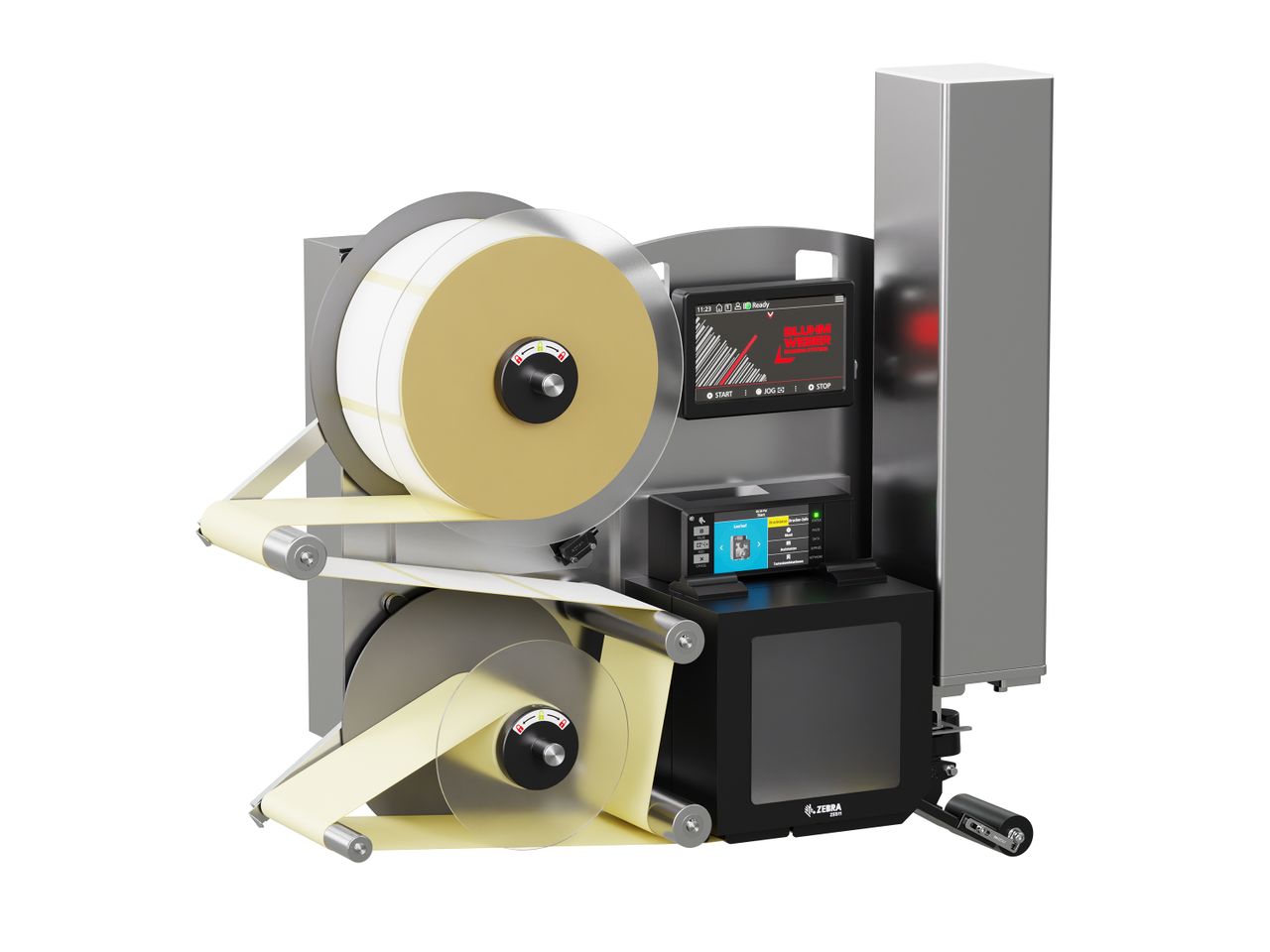 Etikettenprintdispenser Legi-E 4050E met etiketten links