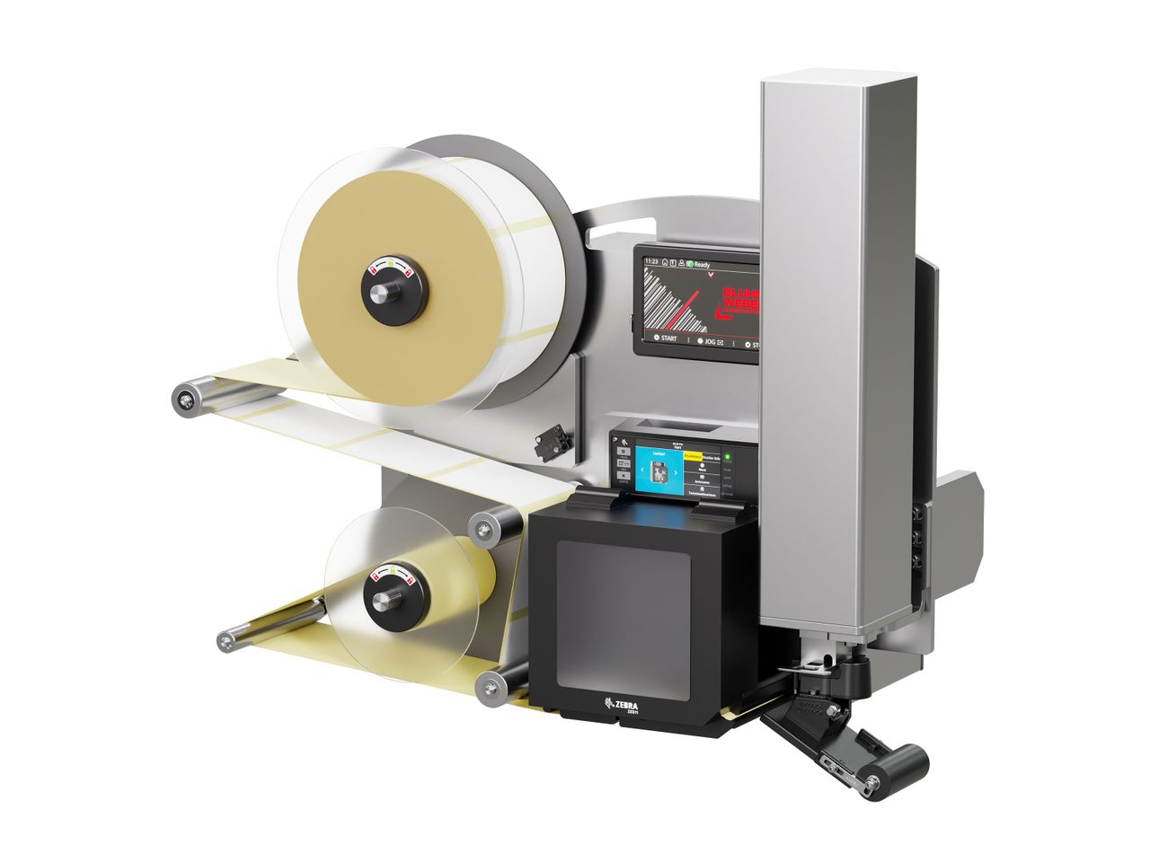 Etikettenprintdispenser Legi-E 4050E met etiketten rechts