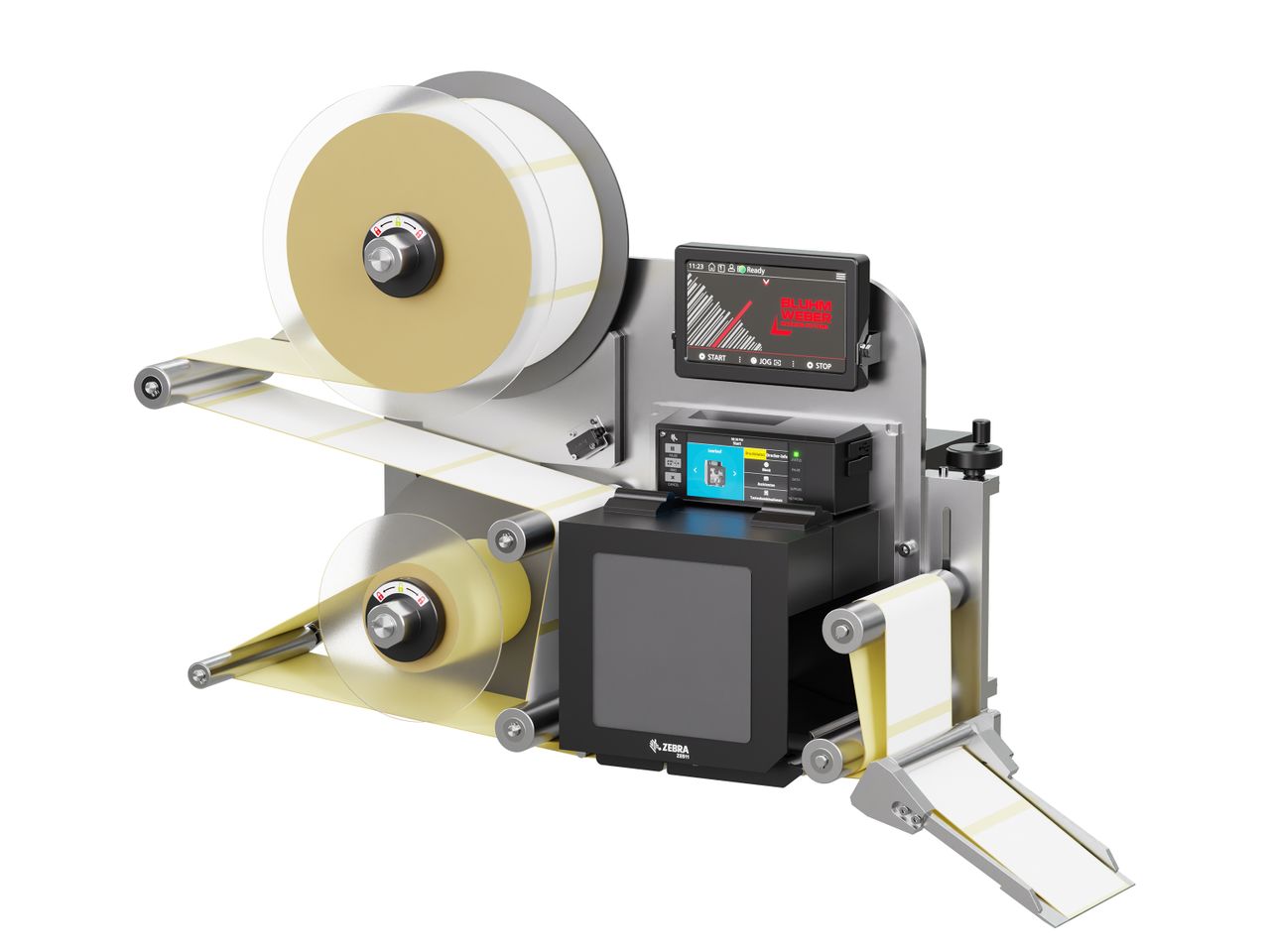 Etikettenprintdispenser Legi-E 4050WO met etiketten rechts