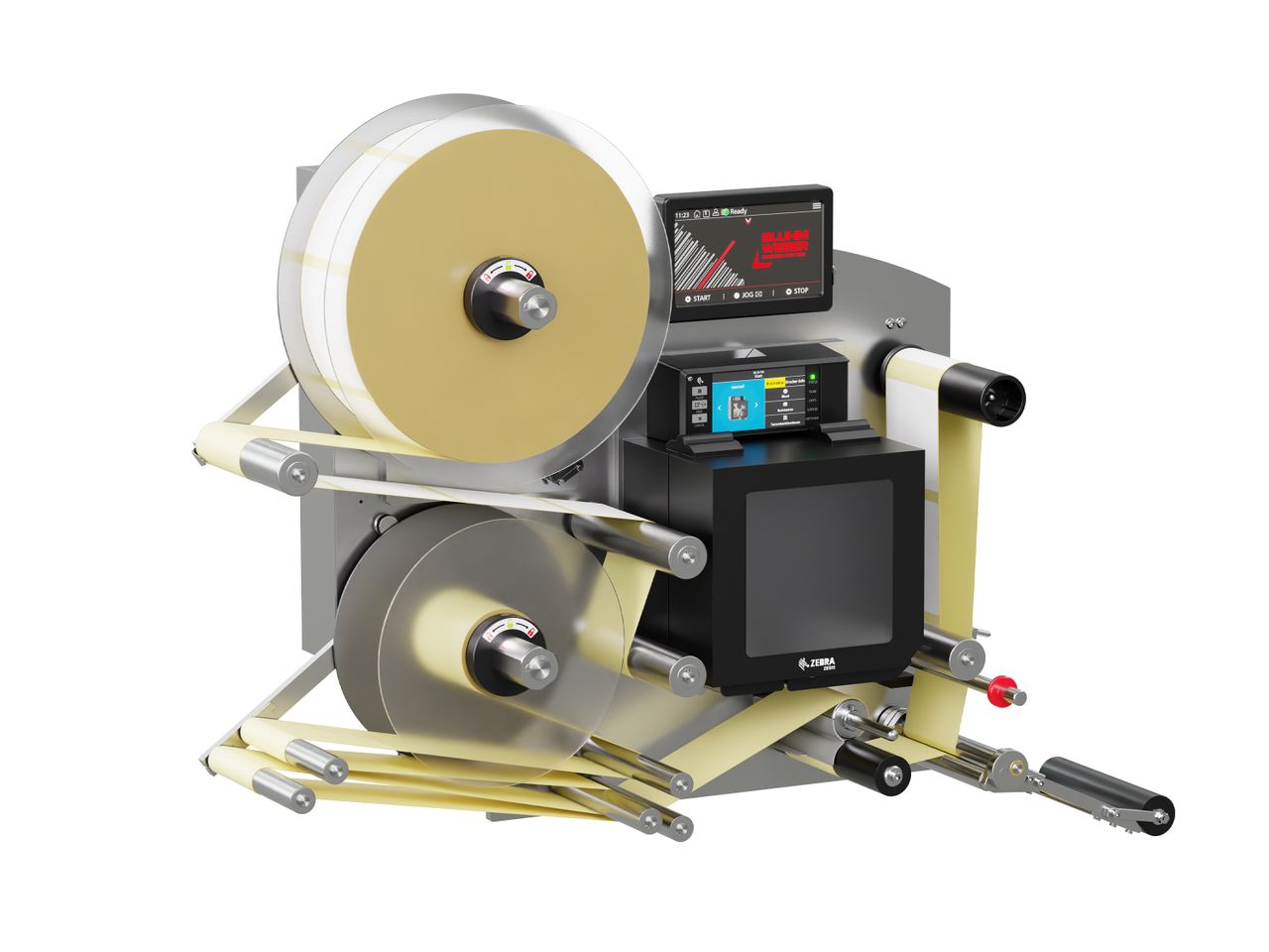 Etikettenprintdispenser Legi-E 4050AC met etiketten links