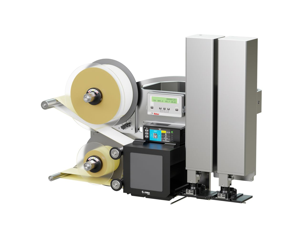 Etikettenprintdispenser Legi-Air 4050CWB met etiketten rechts