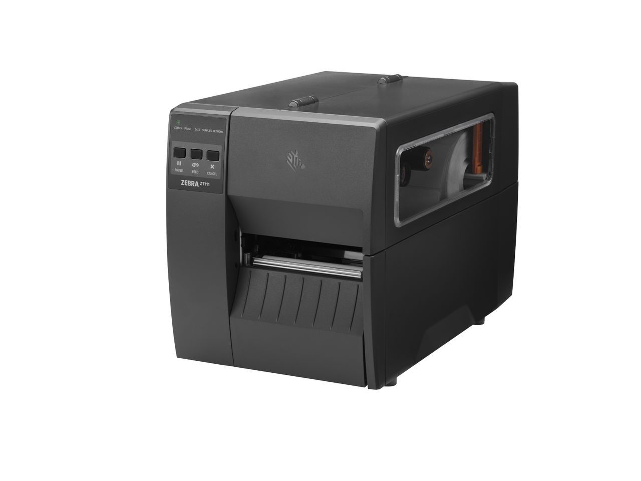 Zebra ZT111 desktopprinter etikettenprinter voorzijde links