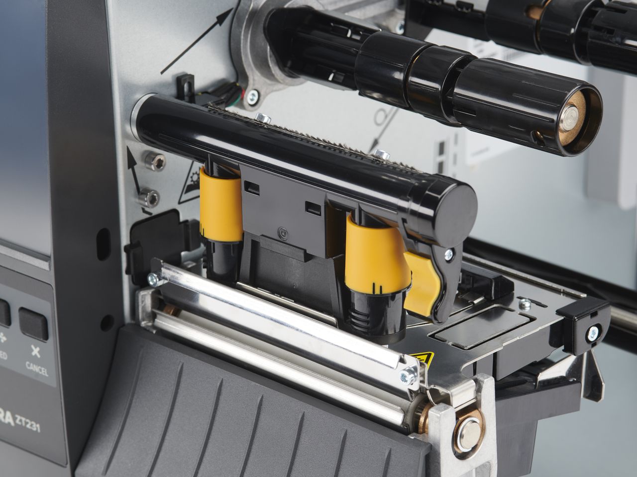 Zebra ZT231 etikettenprinter printschakelaar