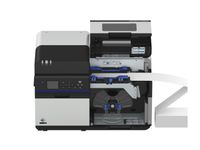 Kleurenetikettenprinter Epson ColorWorks C8000e afdekking open met kettingpapier