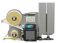 Etikettenprintdispenser Legi-Air 4050CWB met etiketten voorzijde