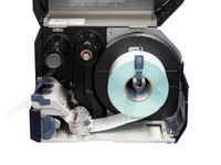 Sato CL4NX Plus etikettenprinter open met geplaatste etiketrol