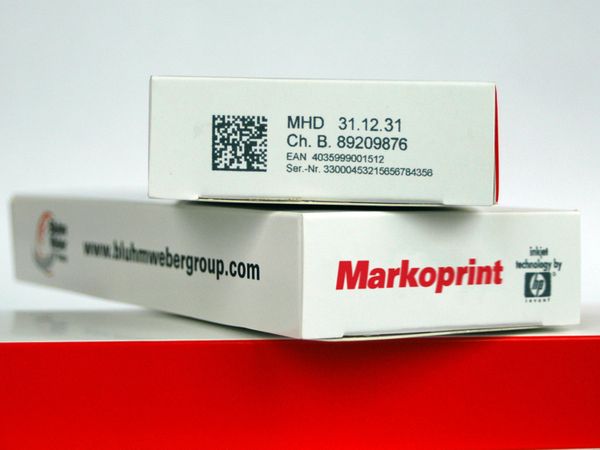Vouwkarton bedrukt met Markoprint inkjetprinter