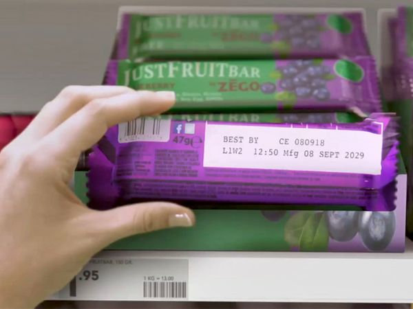 Folieverpakkingen voor levensmiddelen bedrukt met Markoprint inkjetprinter