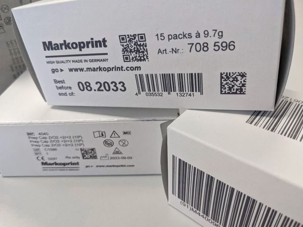 Kartonnen vouwdozen bedrukt met inkjetprinter Markoprint X1JET XR