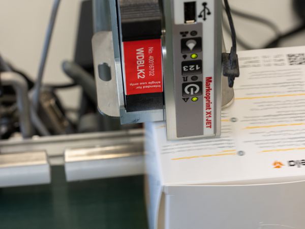Vouwkarton voor farmaceutische producten bedrukt met Markoprint X1JET HP Premium inkjetprinter