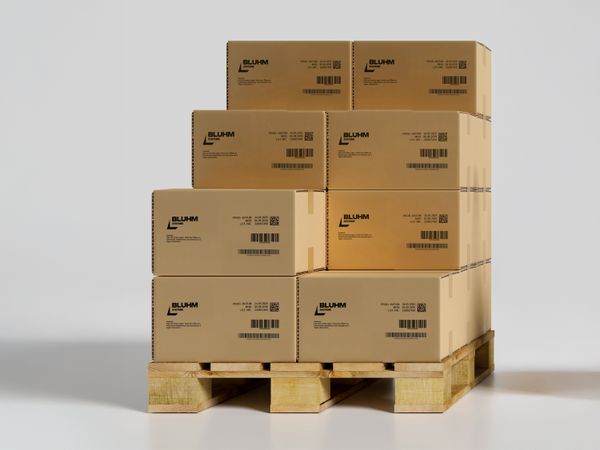 108 dozen bedrukt met inkjetprinter Markoprint integra Singular op een pallet