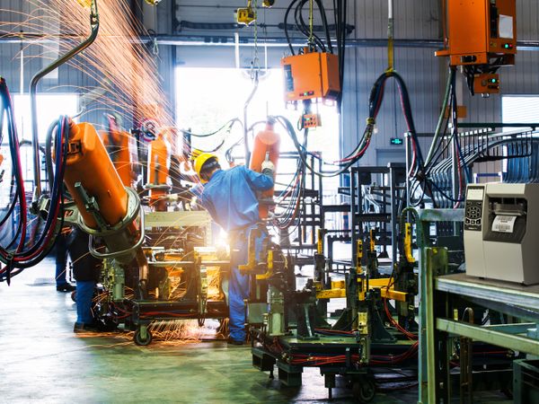 Zebra ZT510 etiketdruktoepassing in productielassen met ruwe omgeving