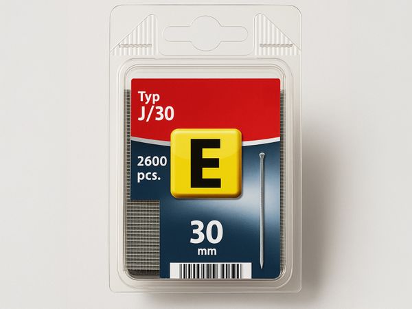 Etiketteersysteem Geset 211 etiket op verpakking met nagels