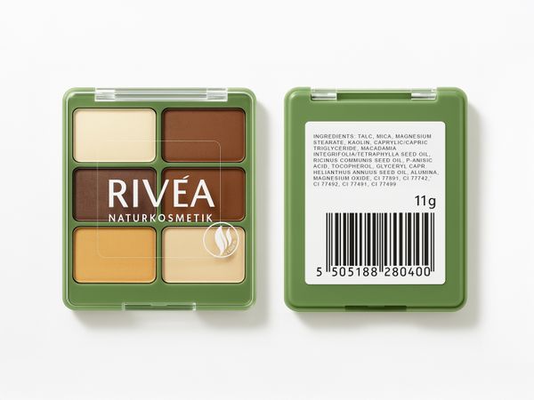 Etiketteersysteem Geset 217 dubbelzijdig etiket op cosmeticaverpakking