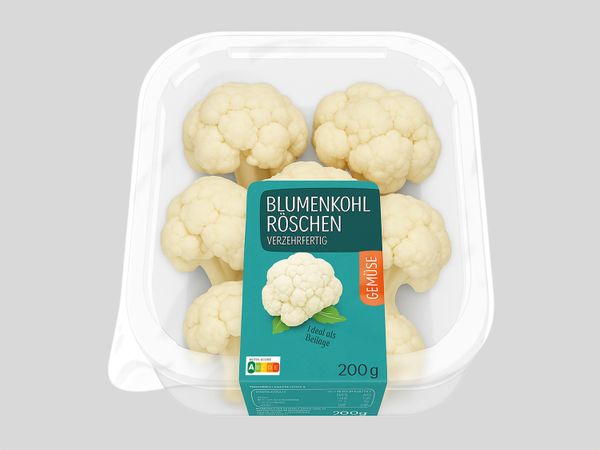 Etiketteersysteem Geset 218 C-Wrap op bloemkool