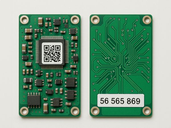 Etiketteersysteem Geset 247 etiket op printplaat