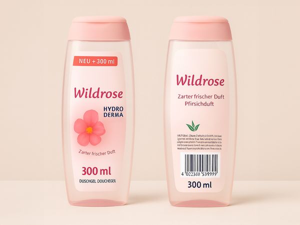 Etiketteersysteem Geset 214 dubbelzijdige etiketten op douchegel