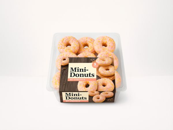 Etiketteersysteem Geset 218 C-Wrap etiketten op donuts