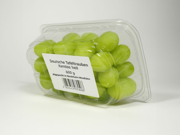 Etiketteersysteem Geset 242 etiketten op druivenverpakking