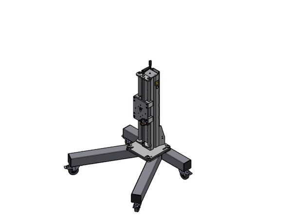 K-statief 120 spindel zwenkwielen (kort)