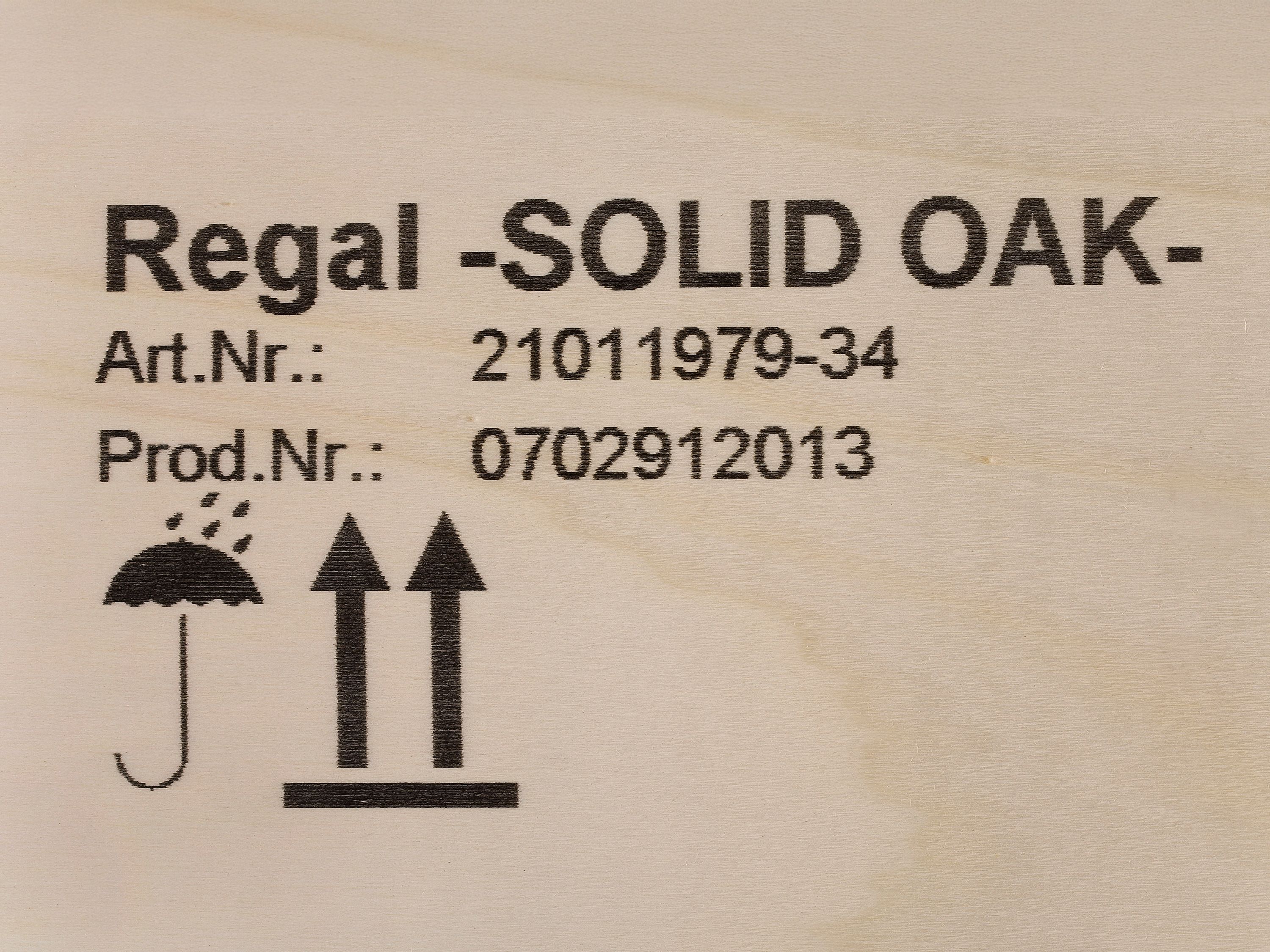Houten meubelstuk bedrukt met inkjetprinter Markoprint integra PP 108