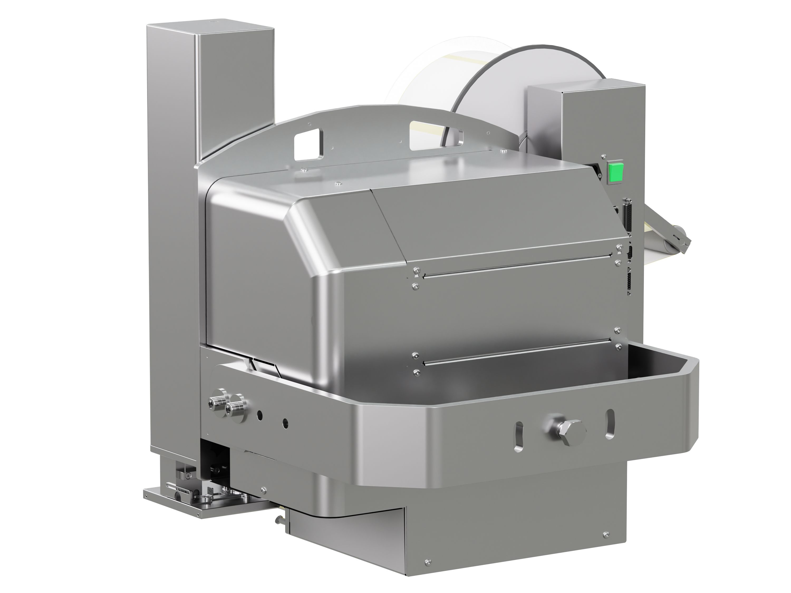 Etikettenprintdispenser Legi-Air 4050E met etiket achterzijde