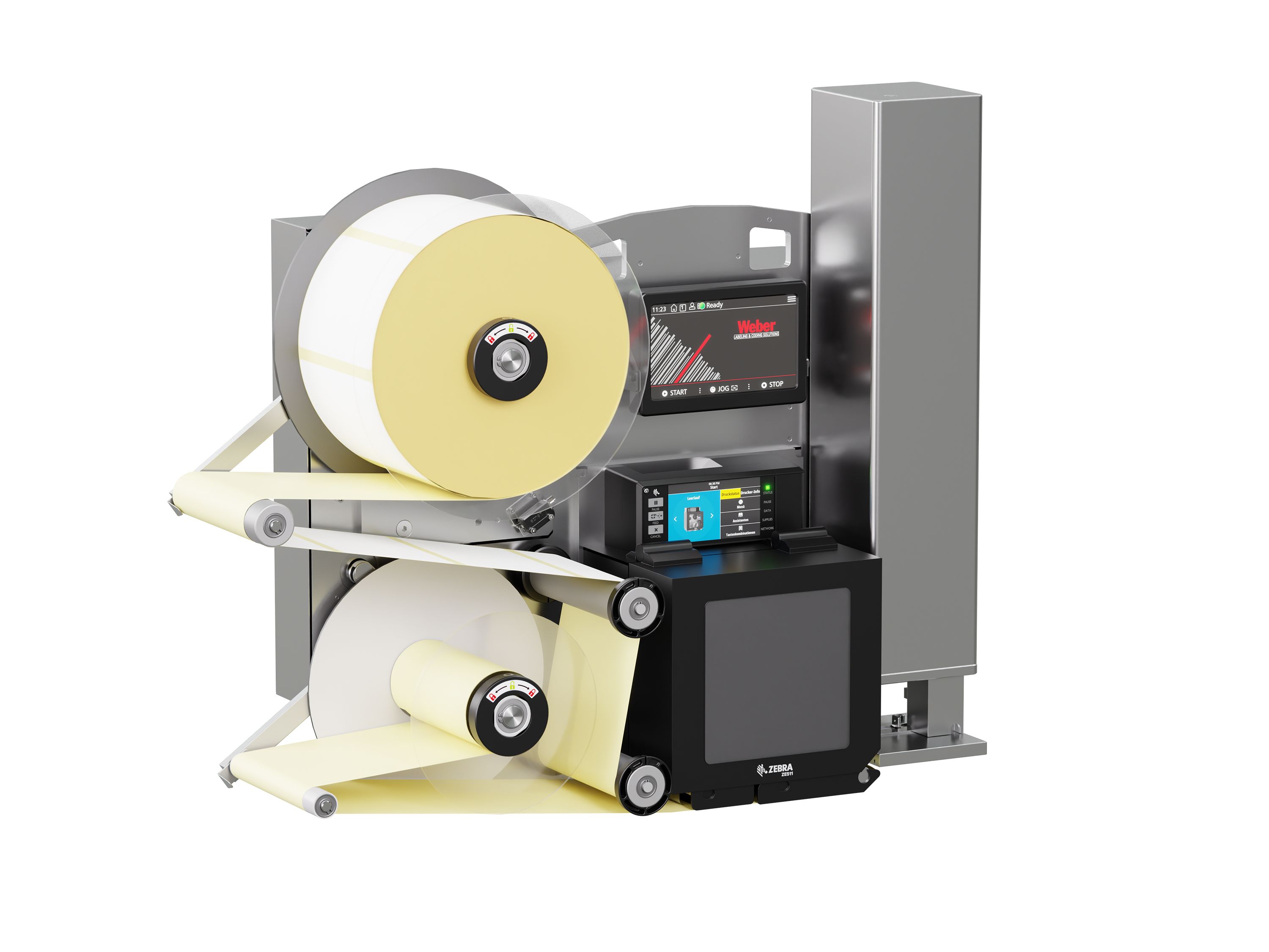 Etikettenprintdispenser Legi-Air 4050E met etiketten links