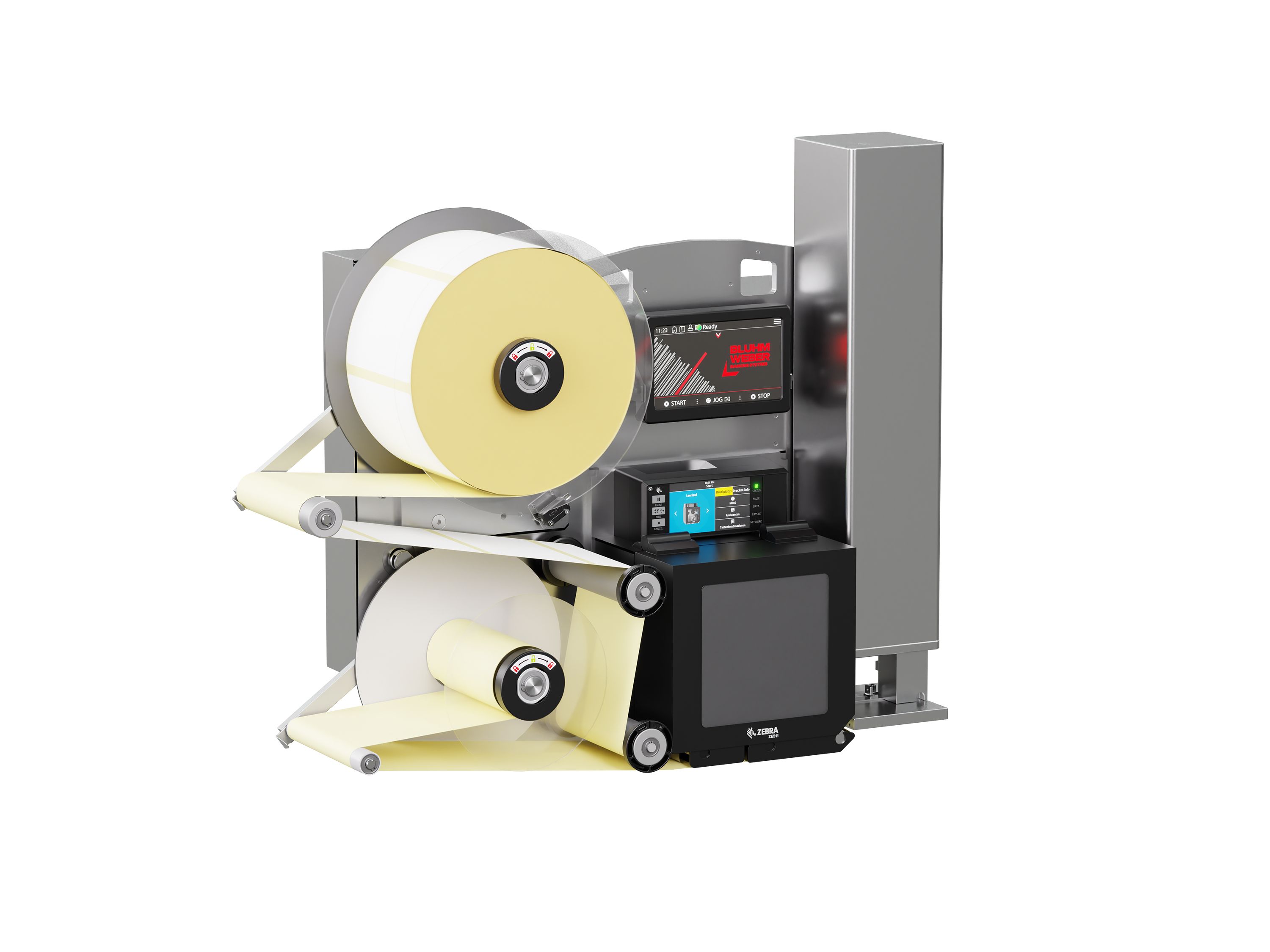 Etikettenprintdispenser Legi-Air 4050E met etiketten links